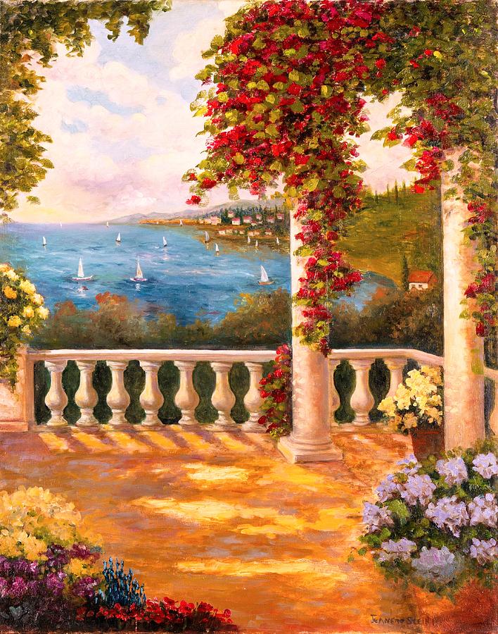 Blossom Balcony, Art Print