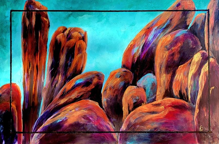 Boulder Batholiths Inspired  61.22 Painting by Cheryl Nancy Ann Gordon