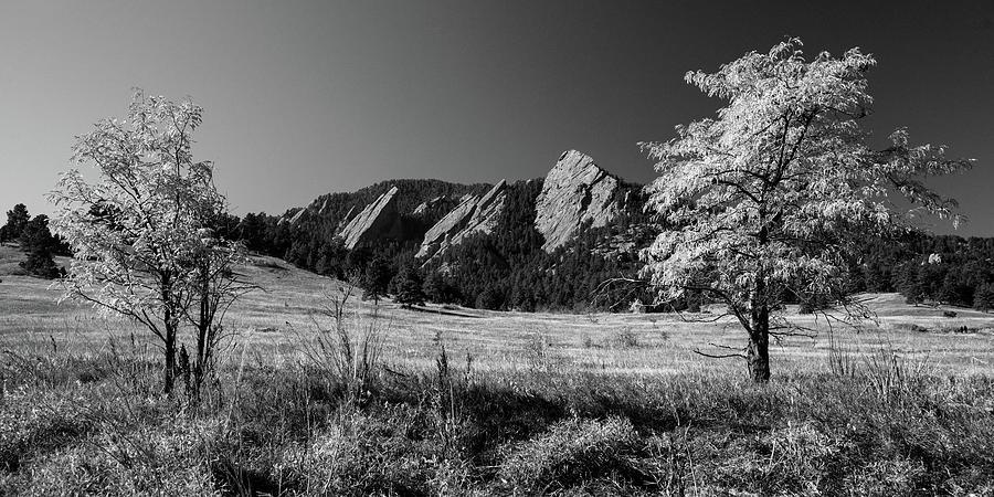Boulder Colorado Black White Pano Photograph
