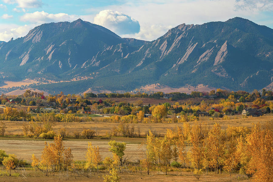 Fall Photograph - Boulder Colorado Colorful Flatirons View by James BO Insogna