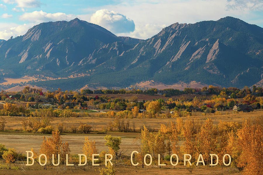 Boulder Colorado Flatirons Autumn View Poster Photograph by James BO Insogna