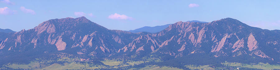 Boulder Colorado Rocky Mountain Flatirons Panoramic  View Photograph