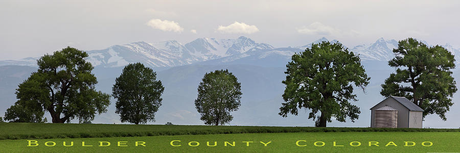 Landscape Photograph - Boulder County Colorado Farm Peaks  Pano Poster by James BO Insogna