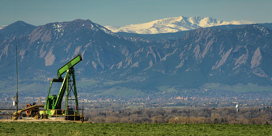 Boulder County Colorado Oil and Gas Panoramic View Photograph by James BO Insogna