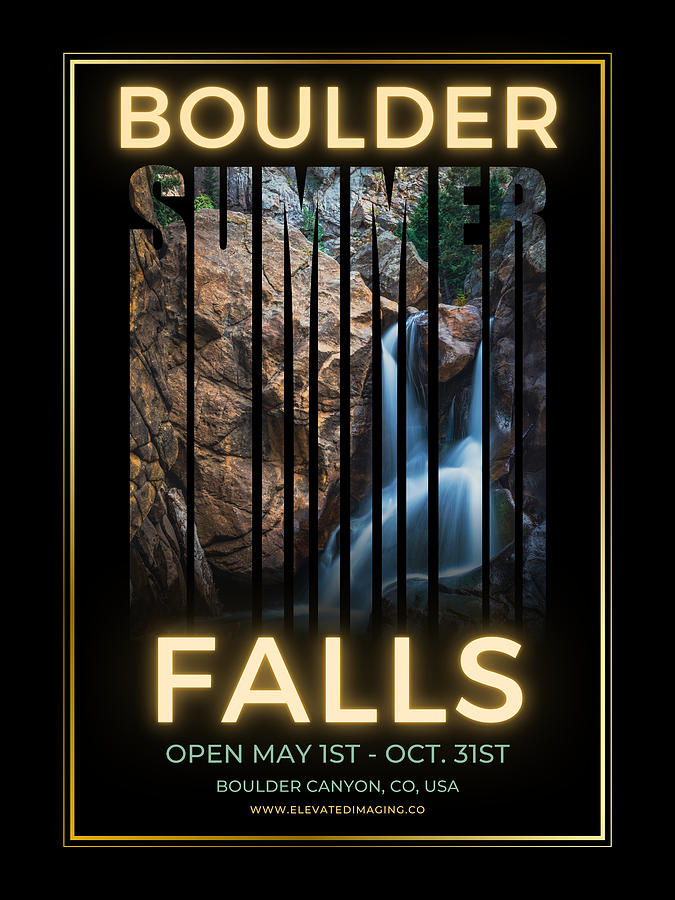 Boulder Falls Feature Poster Photograph by Christopher Thomas