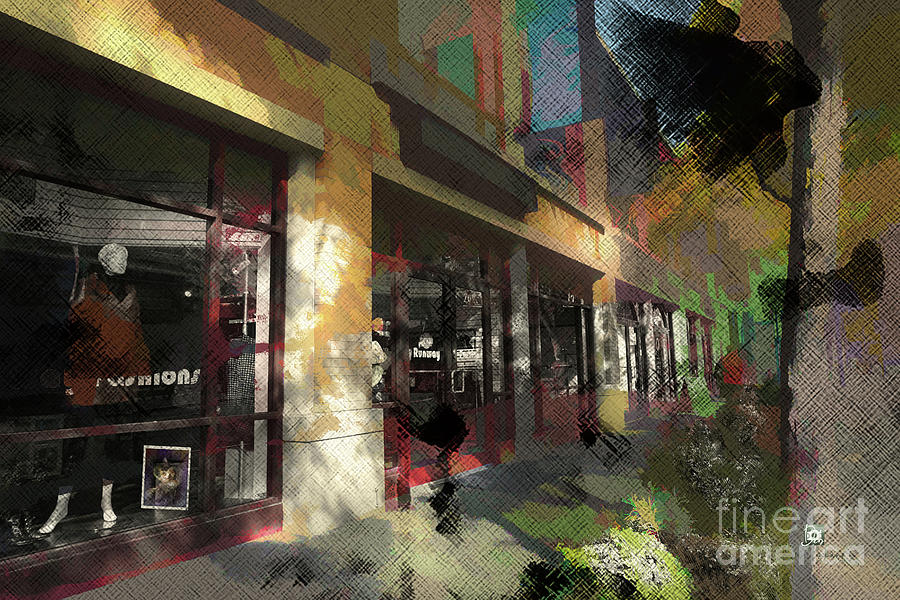 Boulder Shops Sunset Digital Art by Deb Nakano