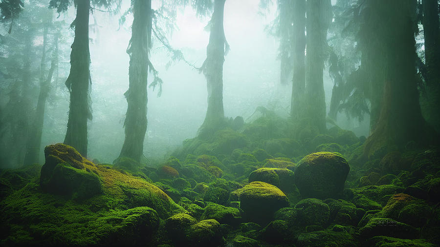 Boulders in the Mist Photograph by Bill Posner