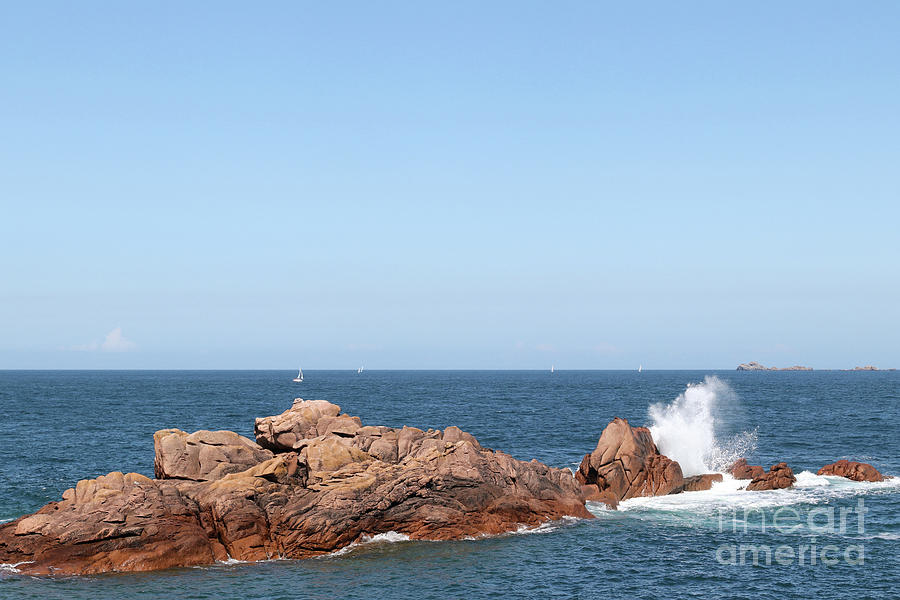Boulders On The Pink Granite Coast In Brittany Photograph