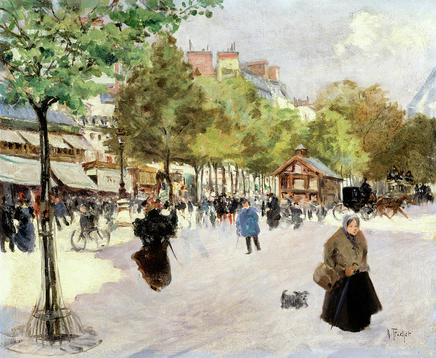 Paris Painting - Boulevard de Clichy by Louis Abel Truchet