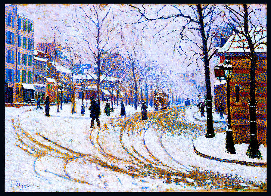 Boulevard De Clichy Snow 1886 Painting