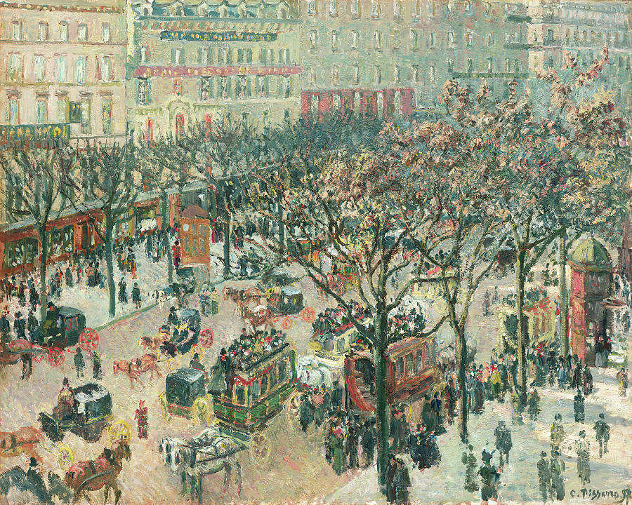 Boulevard des italiens, Morning Sunlight, 1897 Painting by AM FineArtPrints