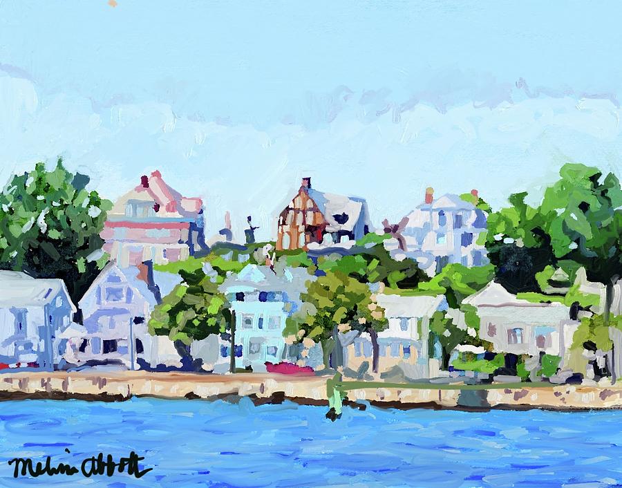 Boulevard from the Harbor Gloucester, MA Painting by Melissa Abbott