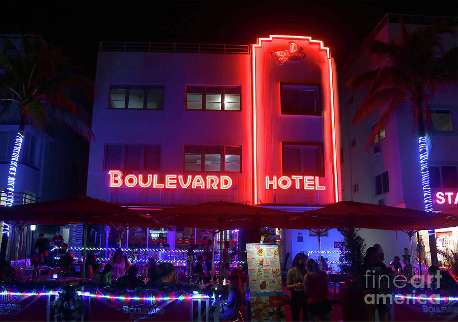 Boulevard Hotel - Art Deco District - Miami Beach  Photograph by Doc Braham