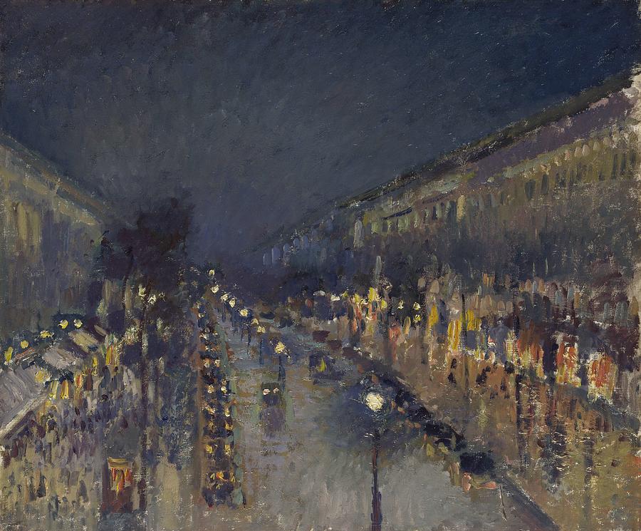 Architecture Painting - Boulevard Montmartre  by Camille Pissarro