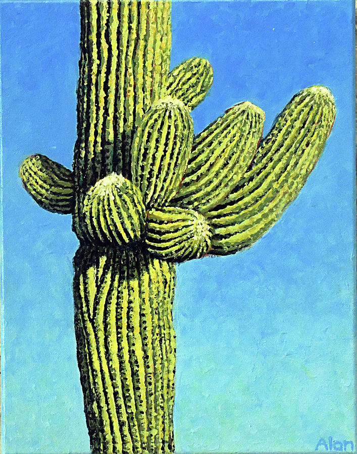 Boulevard Saguaro Painting by Alan Steele - Fine Art America