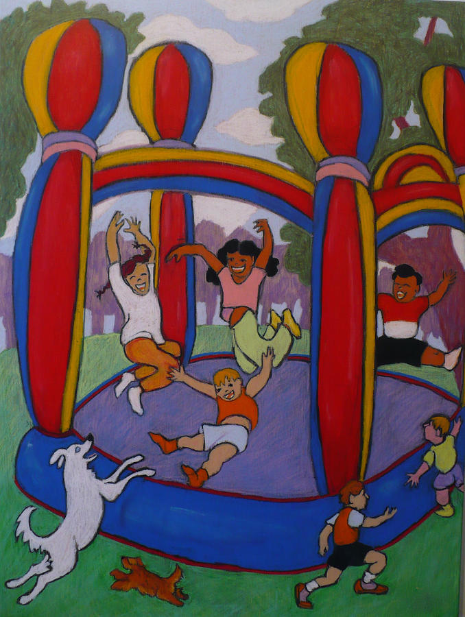 Bouncing Party Painting by Todd  Peterson