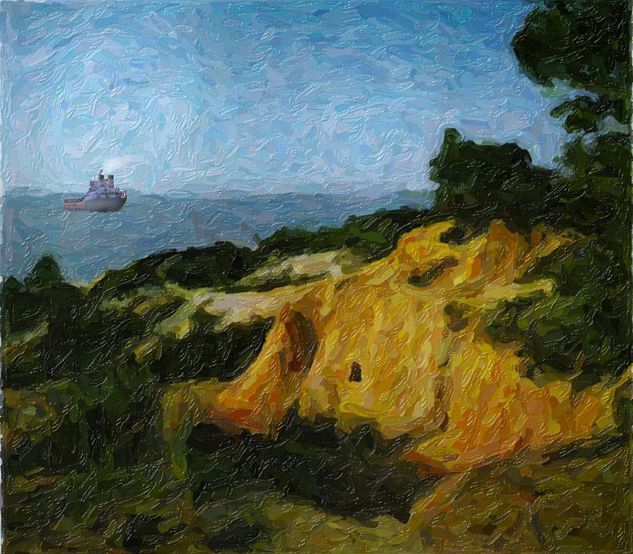 Overlook Painting - Bound for a Distant Shore by David Zimmerman