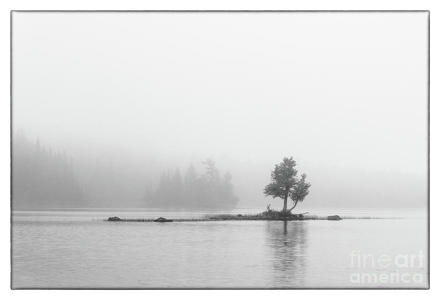 St. Louis Photograph - Boundary Waters Misty Morning - D012712-bw by Daniel Dempster