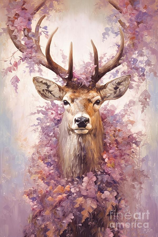 Yellowstone National Park Painting - Bountiful Buck by Tina LeCour