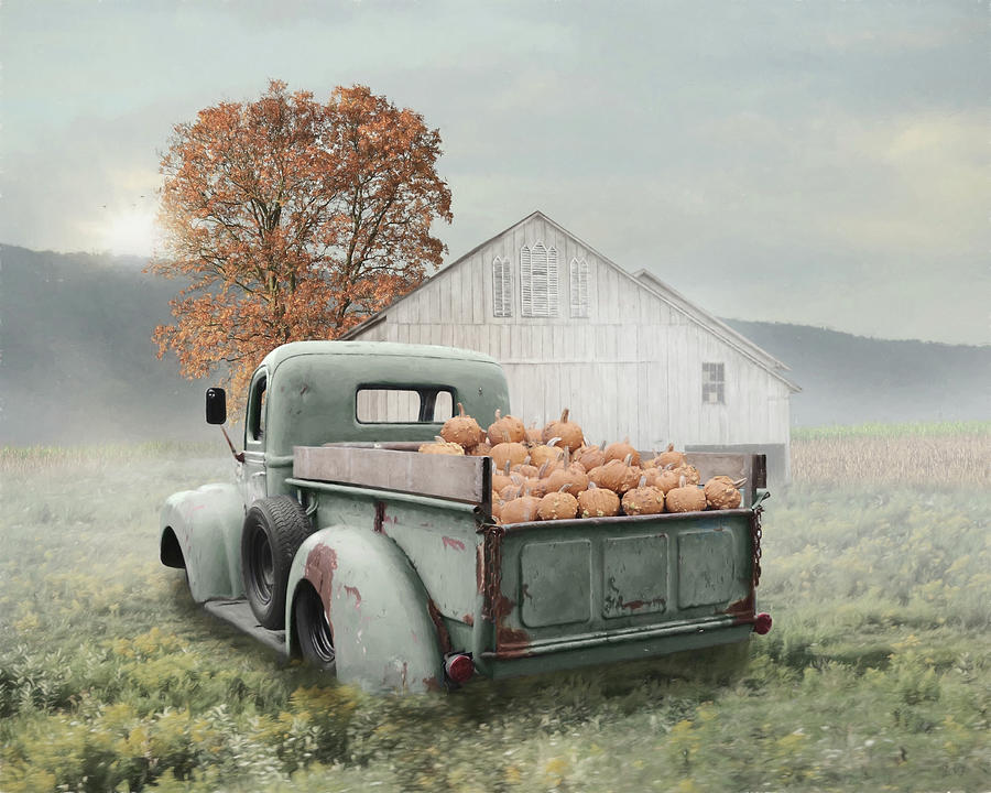 Fall Mixed Media - Bountiful Pumpkin Harvest by Lori Deiter