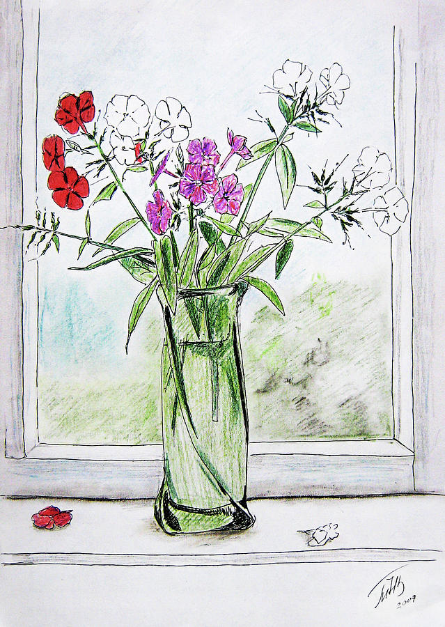 Bouquet at Summer House Painting by Masha Batkova