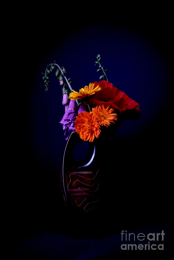 Wildflowers bouquet in a pot - still life Digital Art by Chris Bee