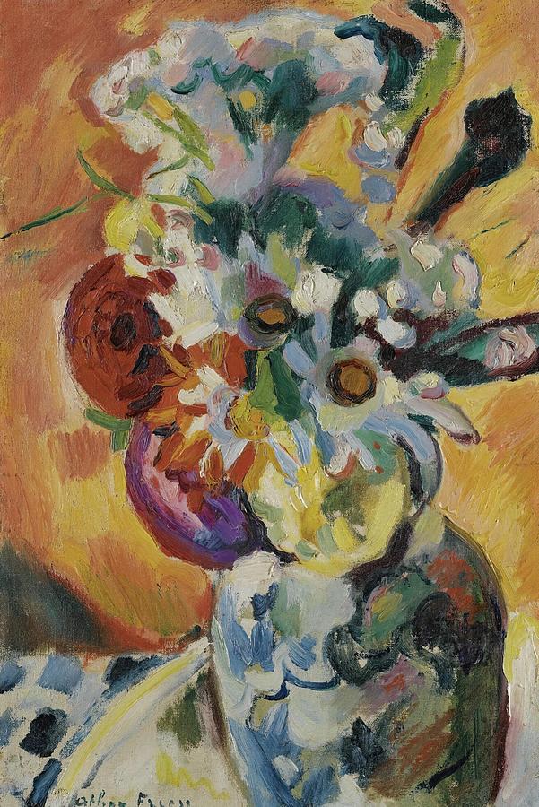 Bouquet De Fleurs circa Drawing by Emile Othon Friesz French - Fine Art ...