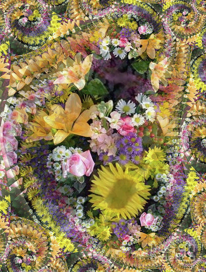 Bouquet Fractal Digital Art by Charles Robinson