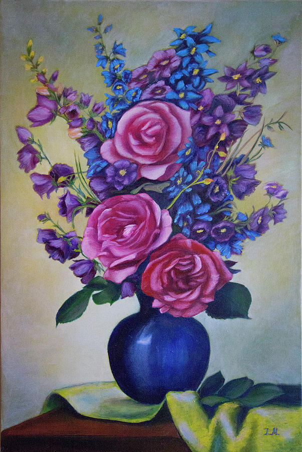 rose bouquet painting