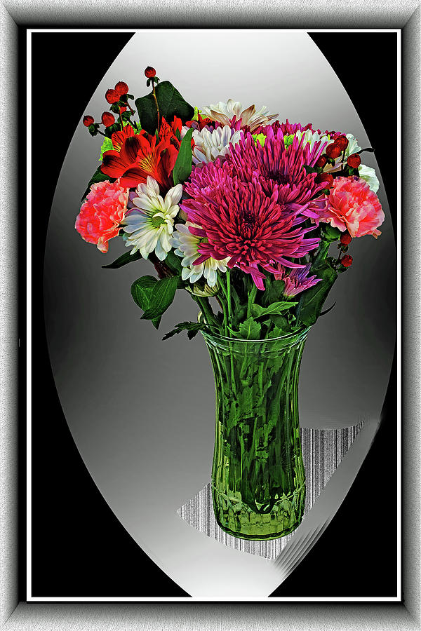Bouquet in Large Vase Photograph by Richard Risely