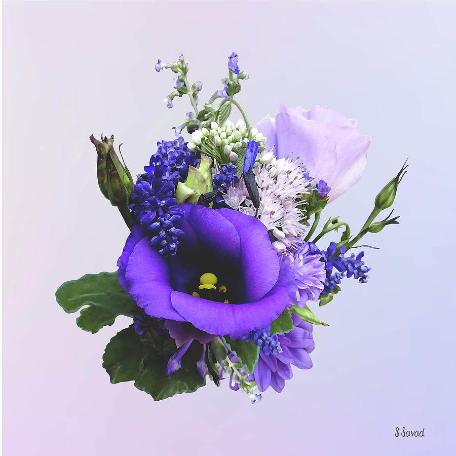 Bouquet in Shades of Purple Photograph by Susan Savad