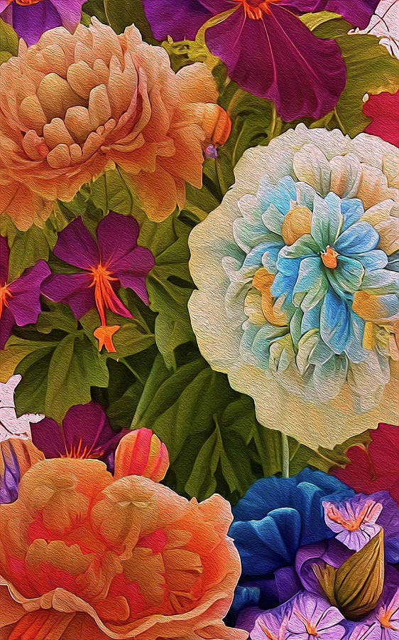 Flower Mixed Media - Bouquet Joy 3 by Lynda Lehmann