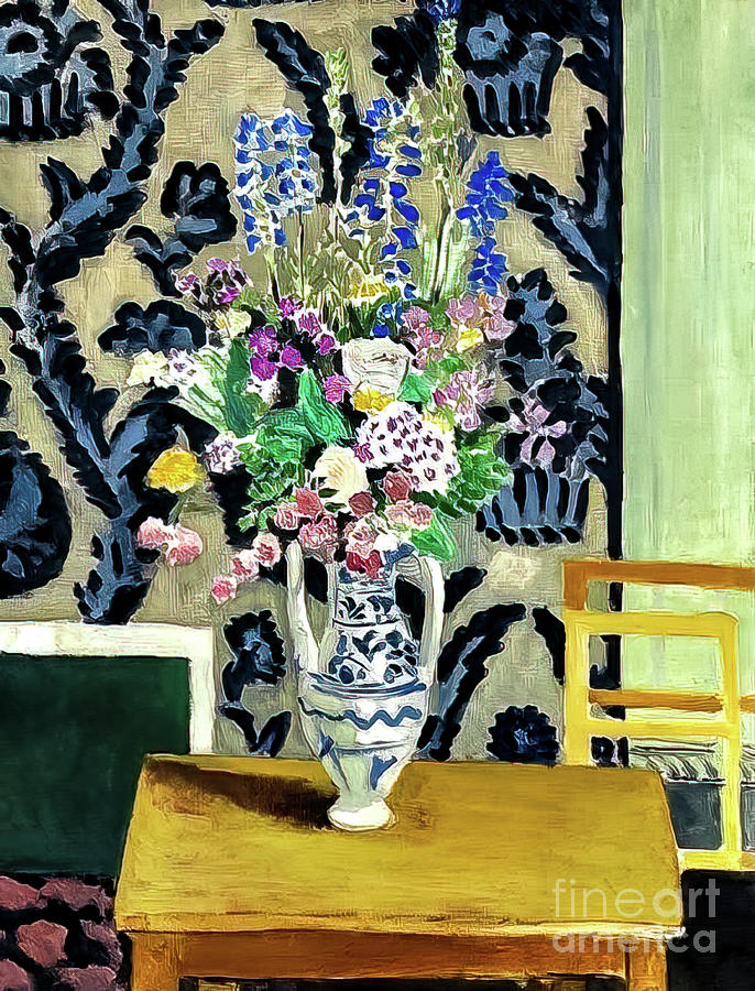 Bouquet of Flowers for Fourteen July by Henri Matisse 1919 Painting by Henri Matisse