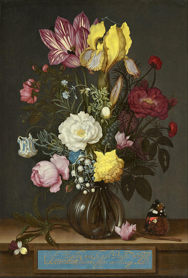 Bouquet of Flowers in a Glass Vase Photograph by Paul Fearn