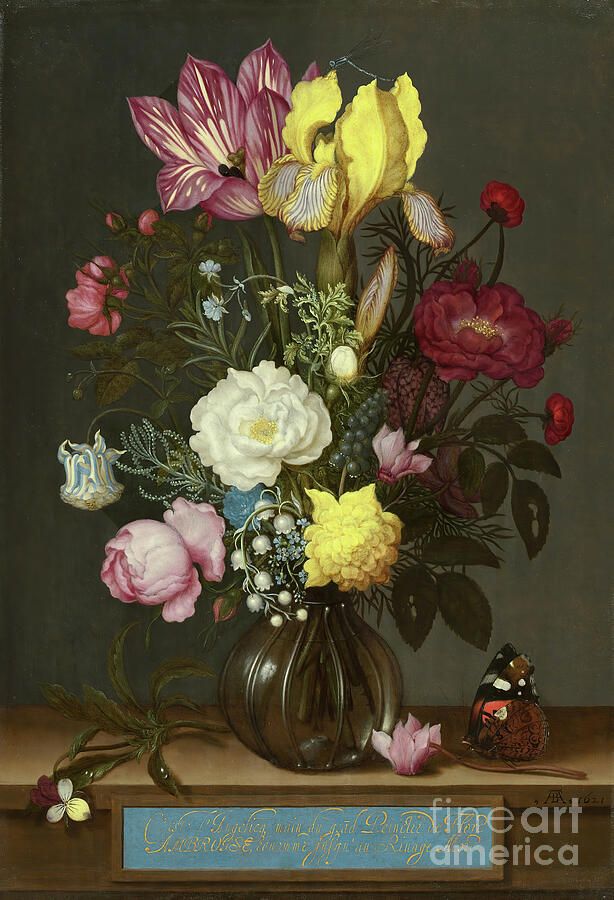 Bouquet Of Flowers In A Vase 1621 Painting by Tina LeCour Bouquet Of Flowers In A Vase 1621 Painting by Tina LeCour
