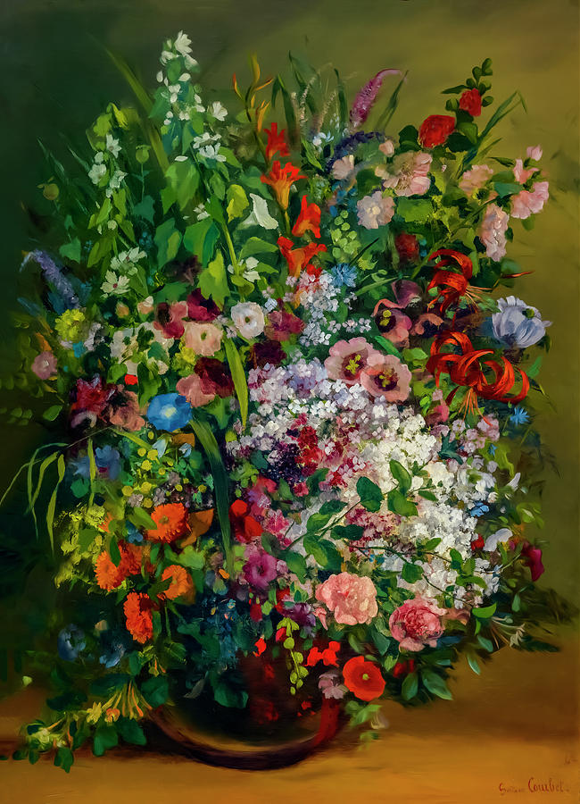 Bouquet of Flowers in a Vase by Gustave Courbet Photograph by Carlos Diaz