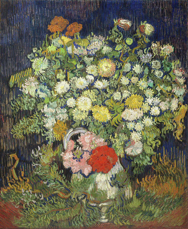 Bouquet Of Flowers In A Vase Painting