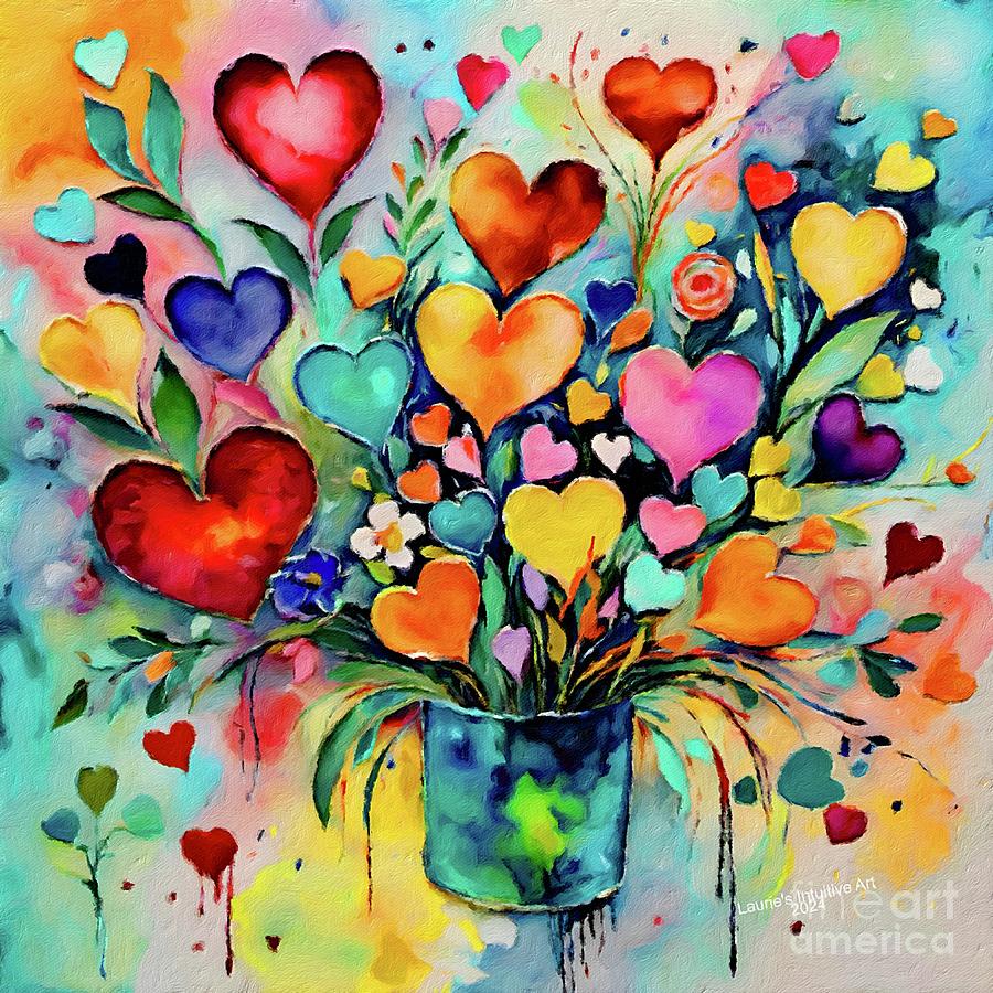 Bouquet of Hearts Digital Art by Lauries Intuitive