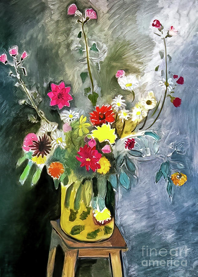 Bouquet of Mixed Flowers by Henri Matisse 1917 Painting by Henri Matisse