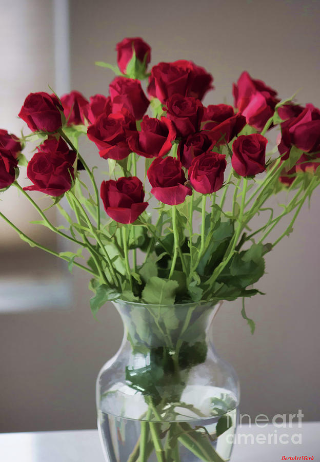 Bouquet Of Red Roses Photograph