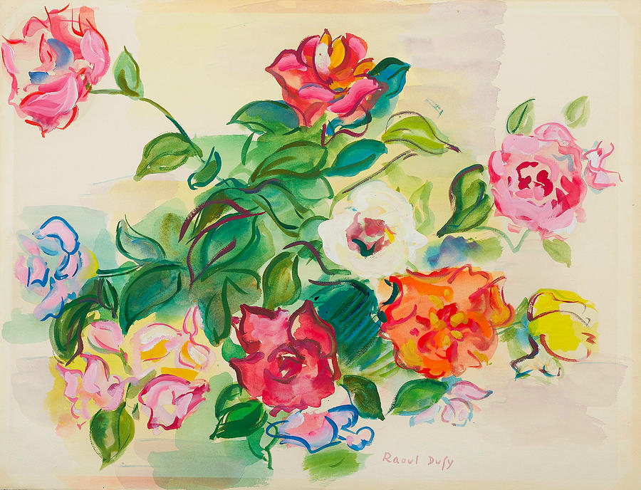 Bouquet of Roses Painting by Raoul Dufy