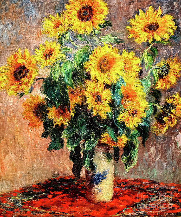 Bouquet of Sunflowers 1881 by Claude Monet Painting by Claude Monet