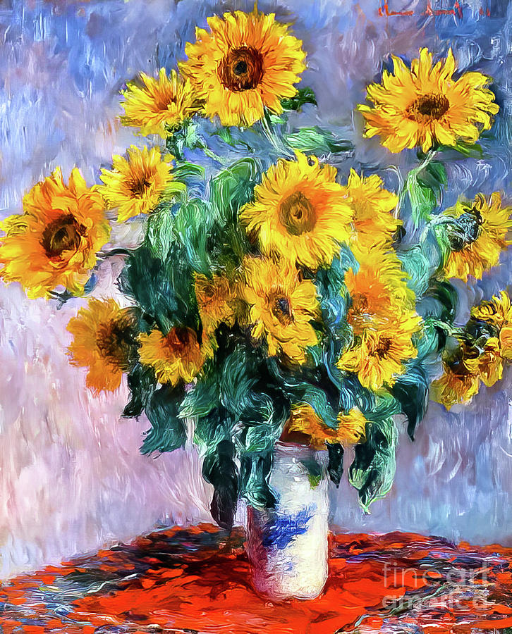 Bouquet of Sunflowers by Claude Monet 1880 Painting by Claude Monet ...