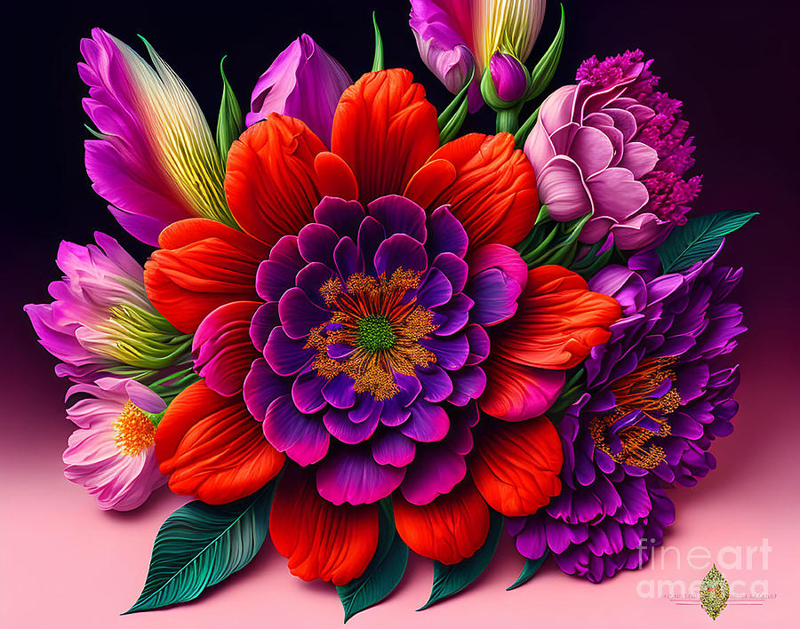Bouquet Digital Art by Pauline Devlin - Fine Art America