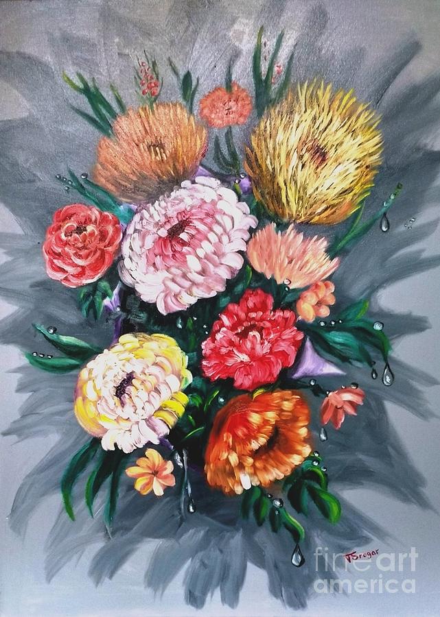 Bouquet Painting by Tatiana Sragar