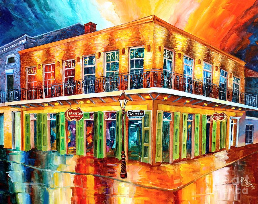 Bourbon Bandstand in New Orleans Painting by Diane Millsap