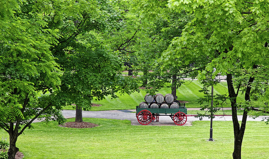 Bourbon Barrels In Cart Photograph by Sally Weigand