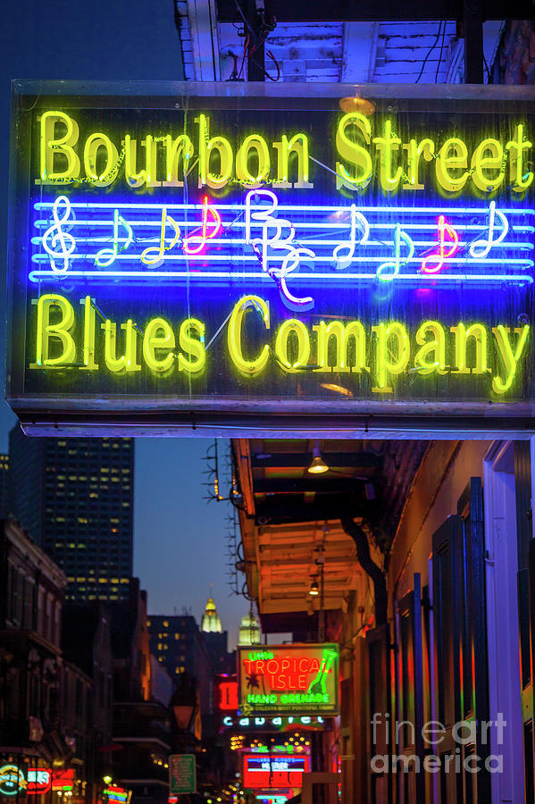 New Orleans Photograph - Bourbon Street Blues Company by Inge Johnsson