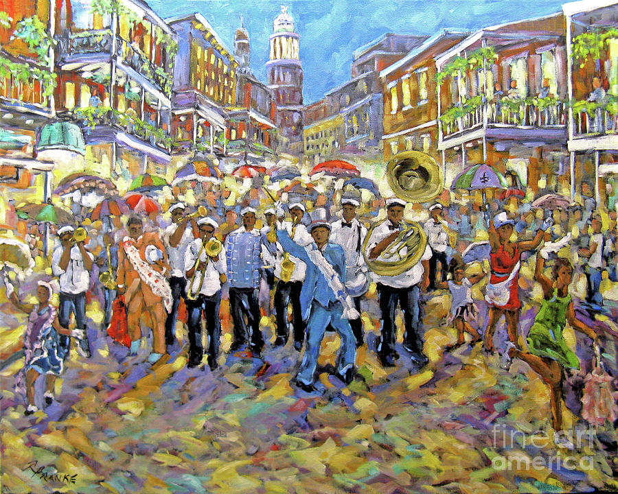 Bourbon Street Brass Painting by Richard T Pranke
