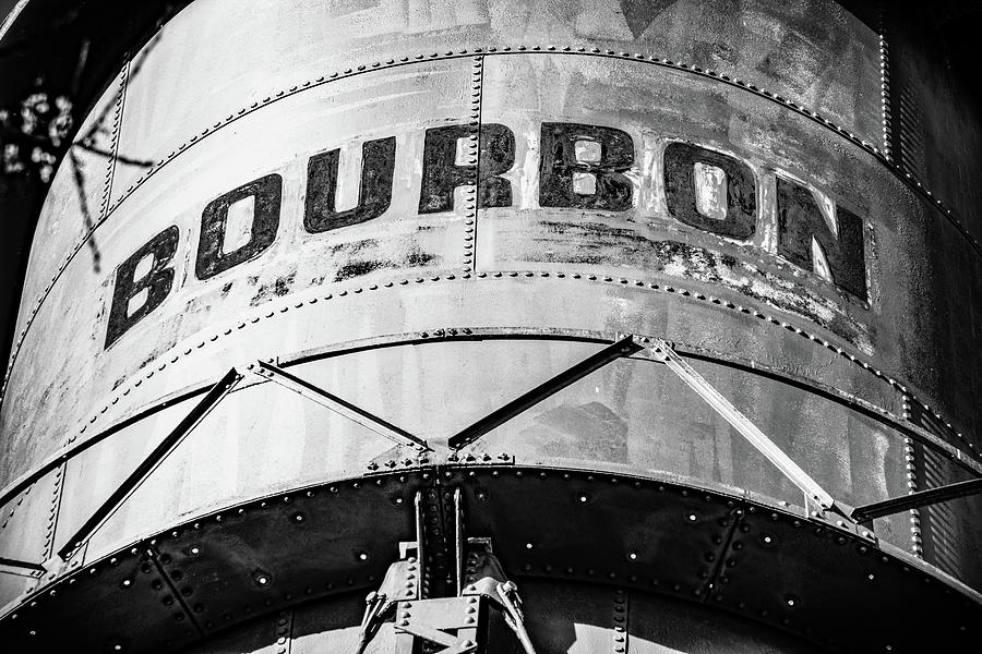 Bourbon Tank In Black and White Monochrome Photograph by Gregory Ballos